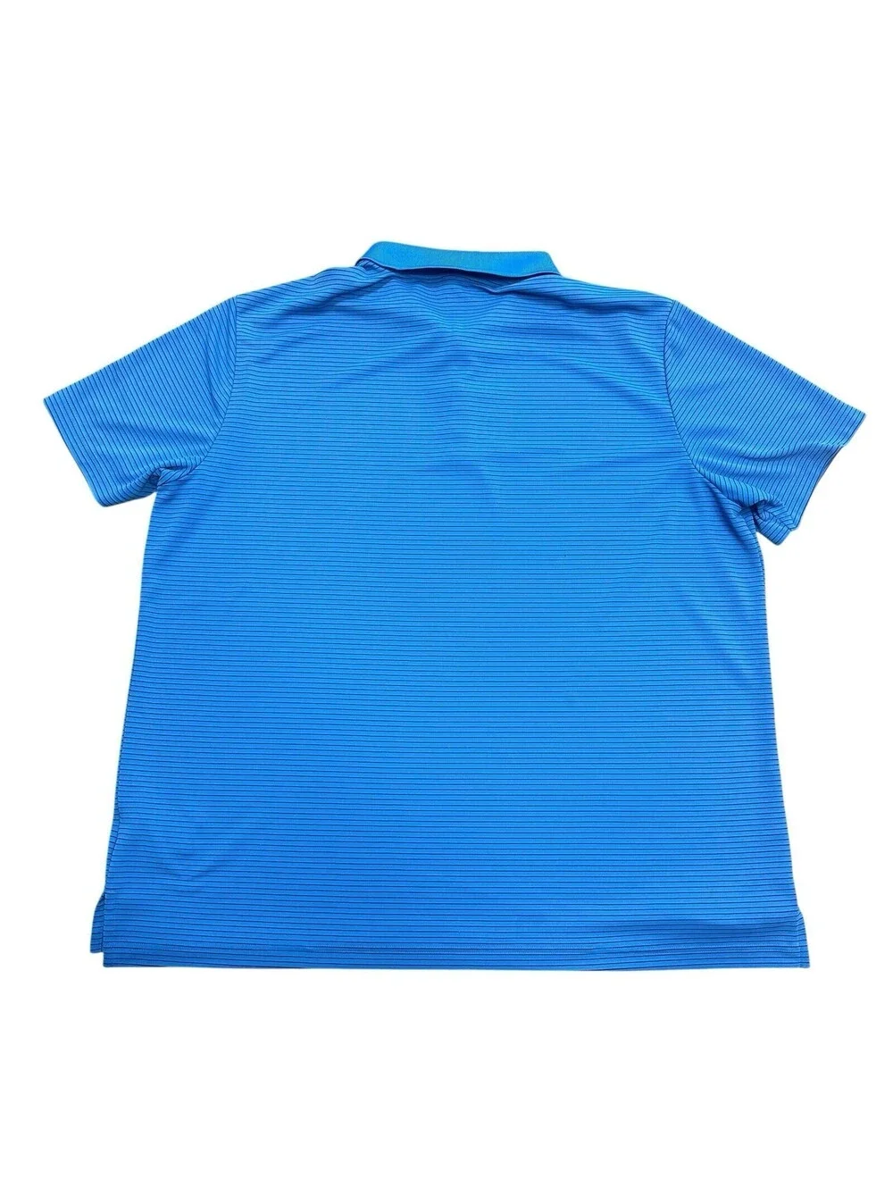 Adidas Polo Shirt Mens 2XL Blue Striped Short Sleeve